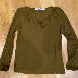 Michael Stars Long Sleeve Top in Olive